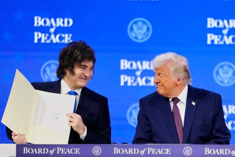 Javier Milei integró a Argentina en el Consejo de la Paz creado por Donald Trump.