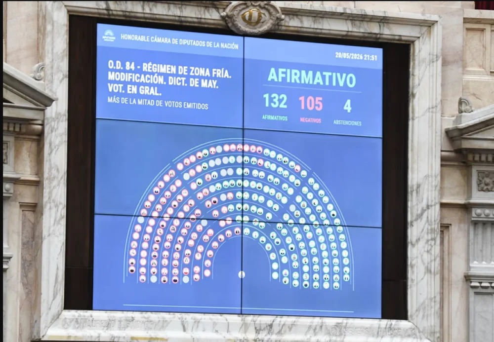 Diputados dio media sanción a la quita de subsidios en Zona Fría.